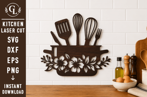 Download Kitchen Wall Decor SVG Laser Cut File - Wall decor Collection